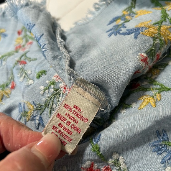 Reba Embroidered Blue Dress - Picture 7 of 8